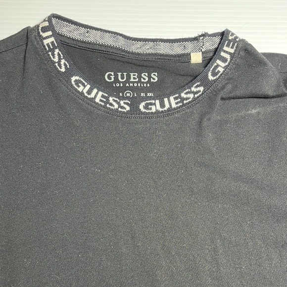 GUESS Men's Charcoal Logo T-Shirt - Picture 1 of 4